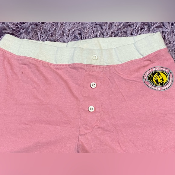 2 piece girls pink Power Rangers Mighty Morphin pajama set size 8 - Picture 4 of 13